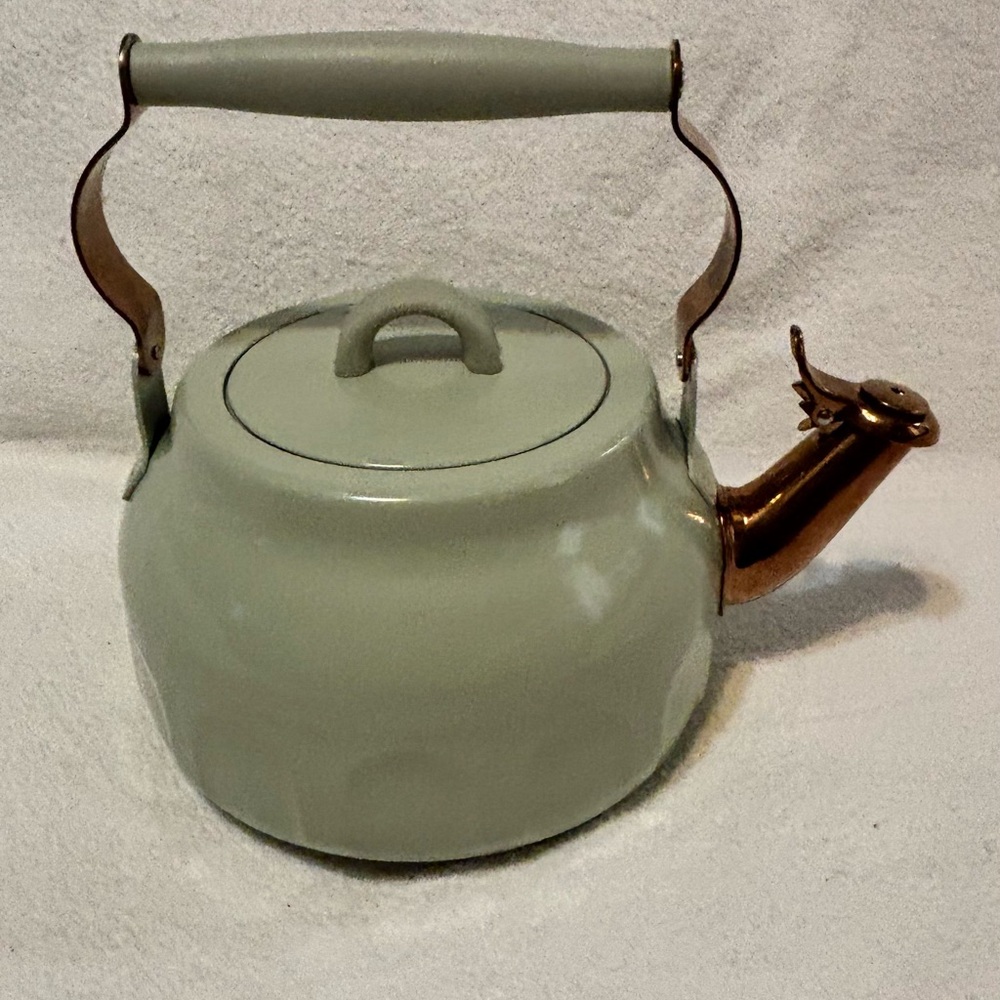 Hearth and hand with magnolia stainless Elegant Green Teapot with Brass Accents